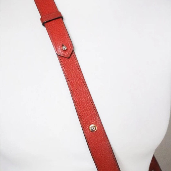 Perfect summer BAG - Vintage Orange Brown Leather bag. Made in France. - Picture 7 of 9